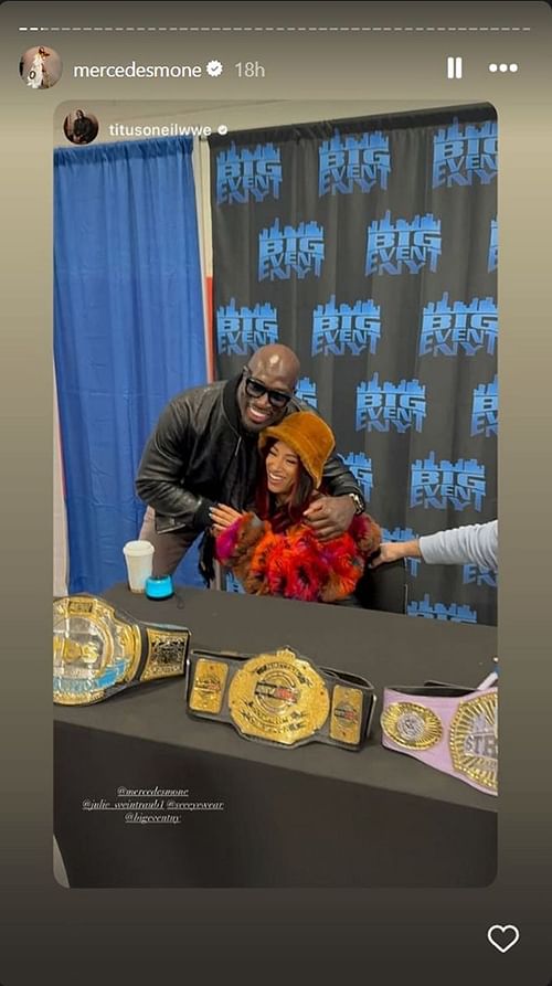 Screengrab of Mercedes Mone's Instagram Story (Credit: Mercedes on Instagram)