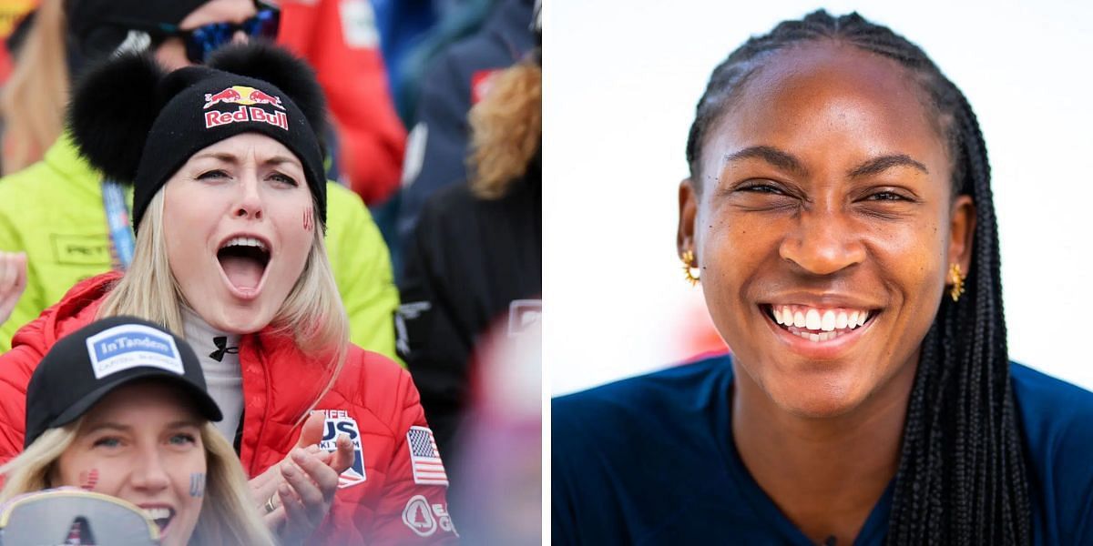 Lindsey Vonn reacts to Tennis star Coco Gauff turning heads at Oscars red carpet in a yellow dress. (Images by Getty)