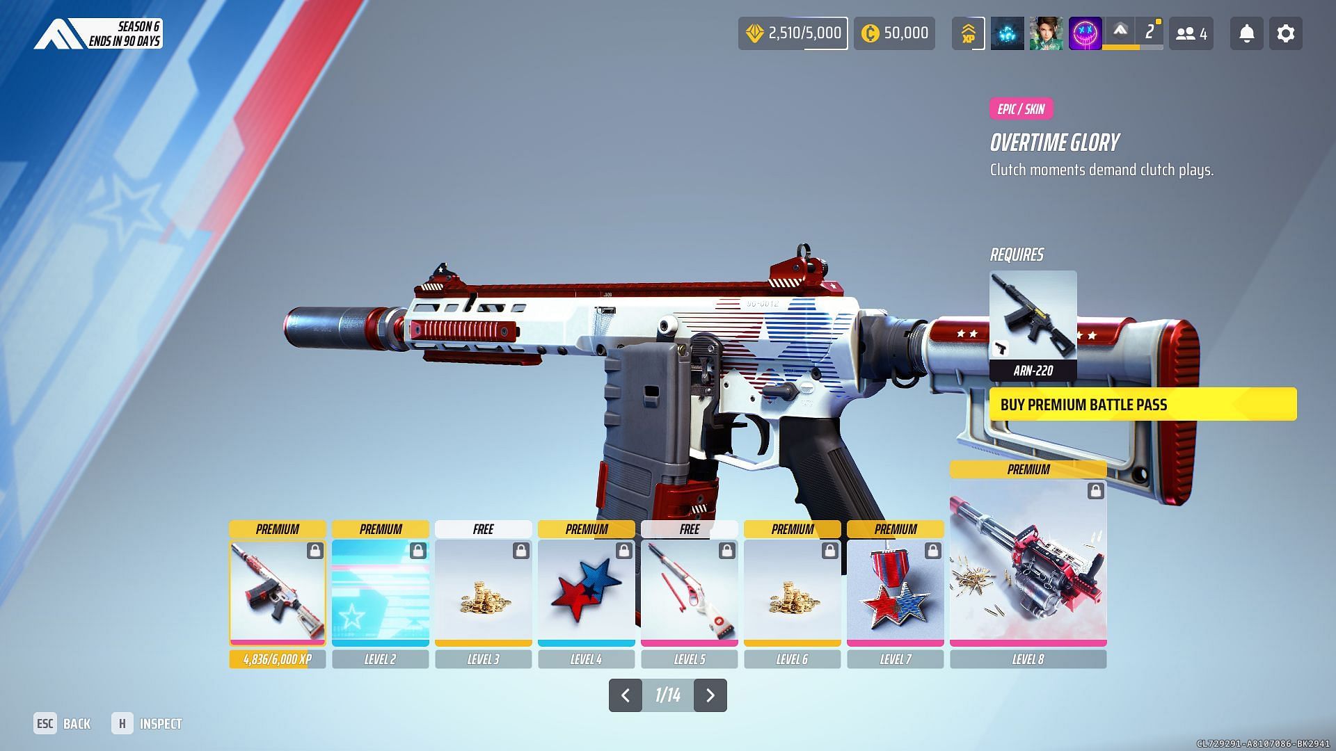 The pass offers skins for all three new weapons in The Finals Season 6 (Image via Sportskeeda Gaming || Embark Studios)