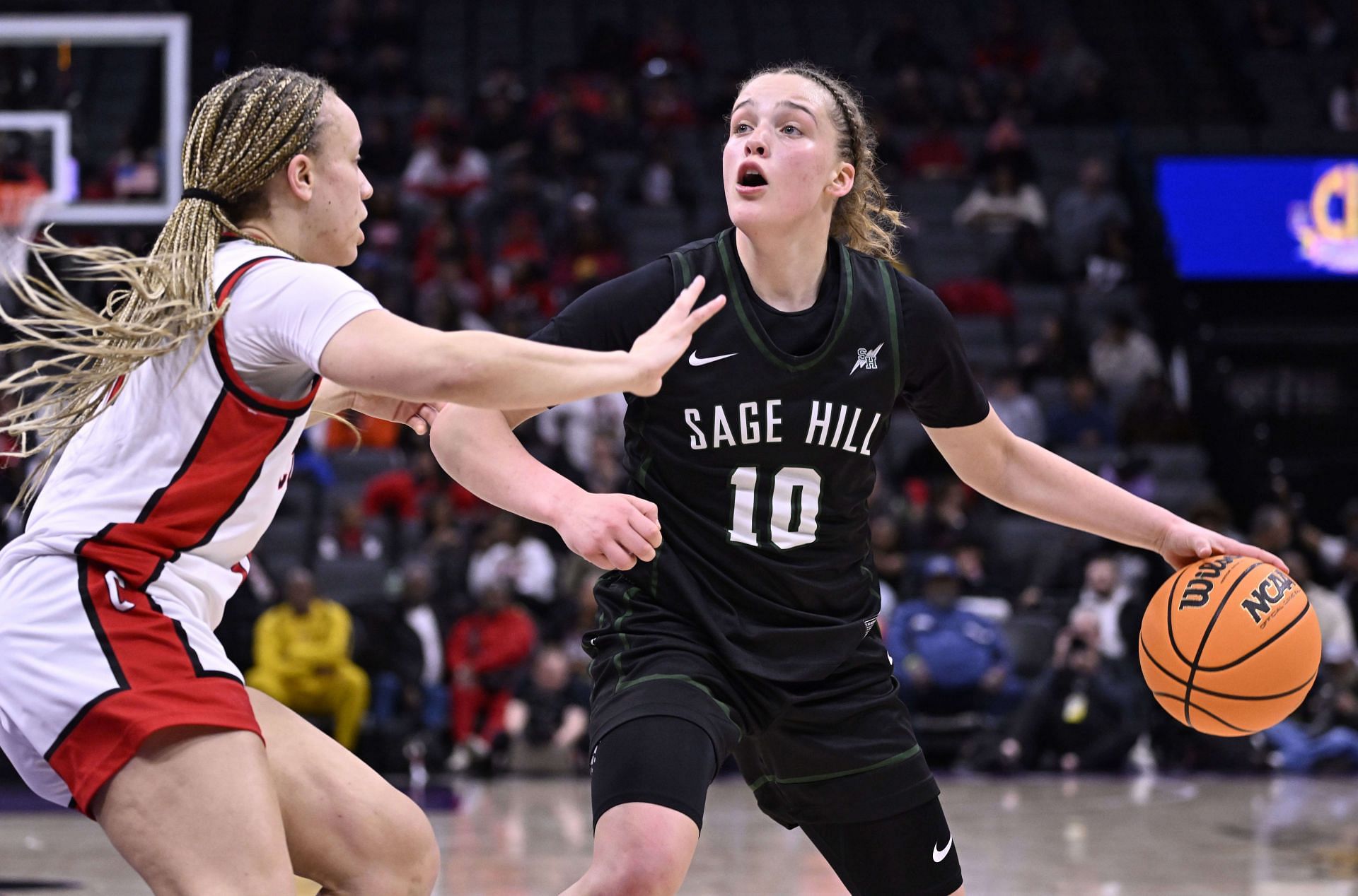 Carondelet Cougars defeated Sage Hill Lightning 51-48 to win a girls CIF State Division I championship basketball game. - Source: Getty