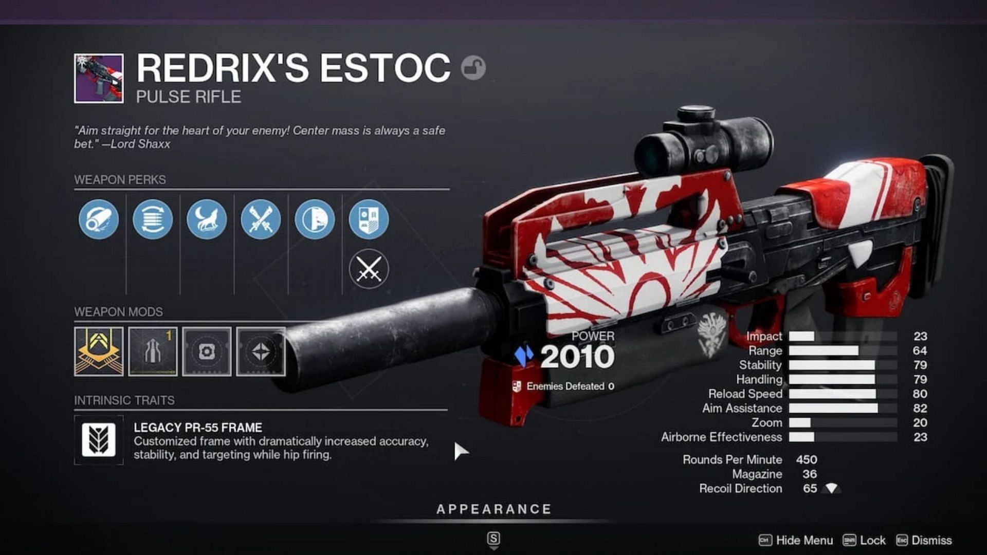 Destiny 2 Redrix&#039;s Estoc with Sword Logic (Image via Bungie)