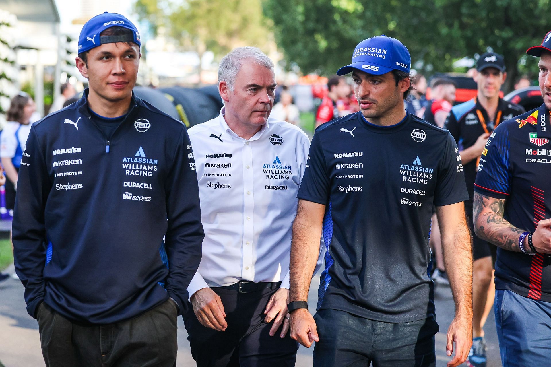 Alex Albon [L] with Carlos Sainz [R] (Image Source: Getty)