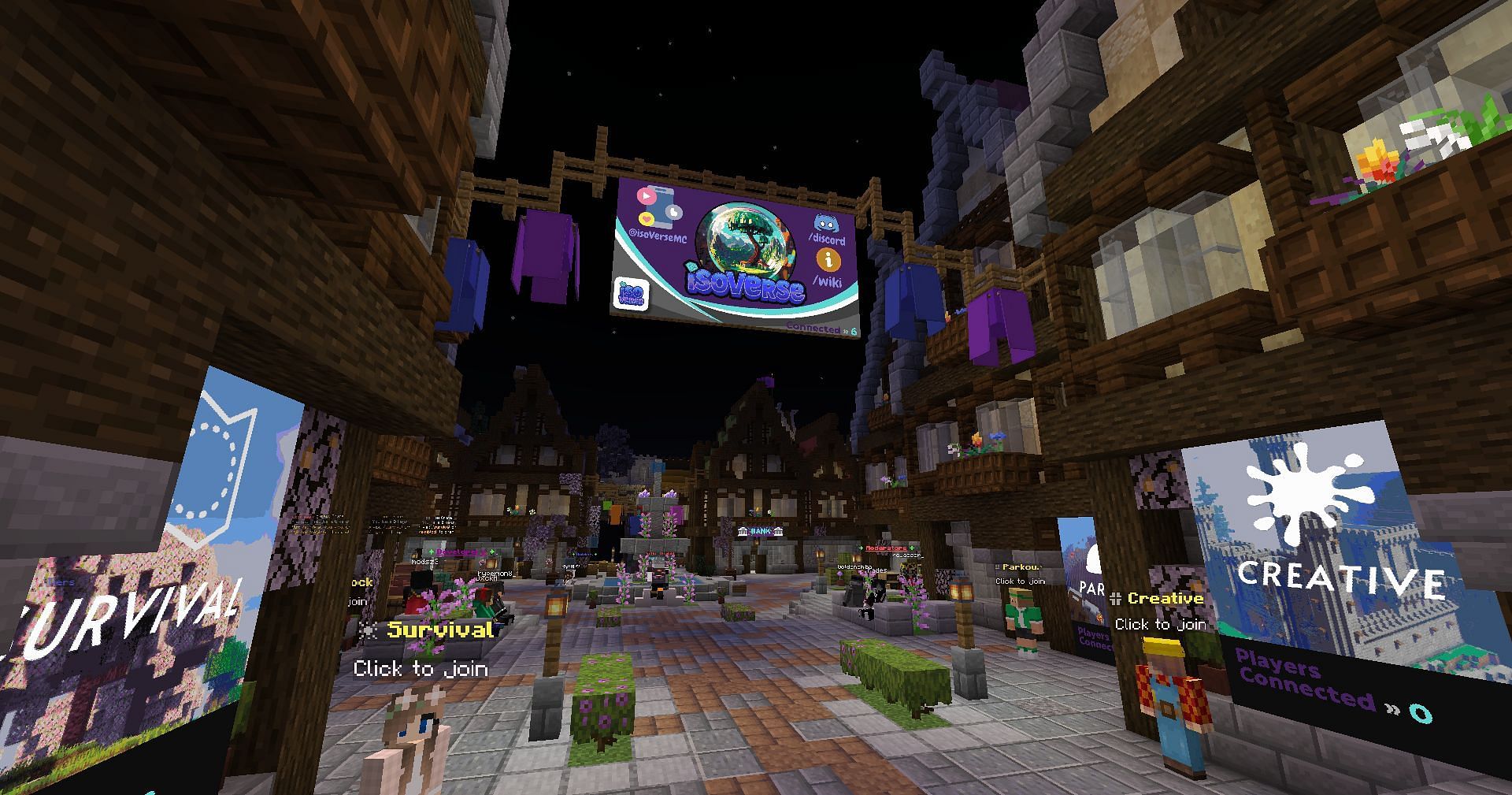 isoVerse is a wonderful server for all (Image via Mojang Studios)