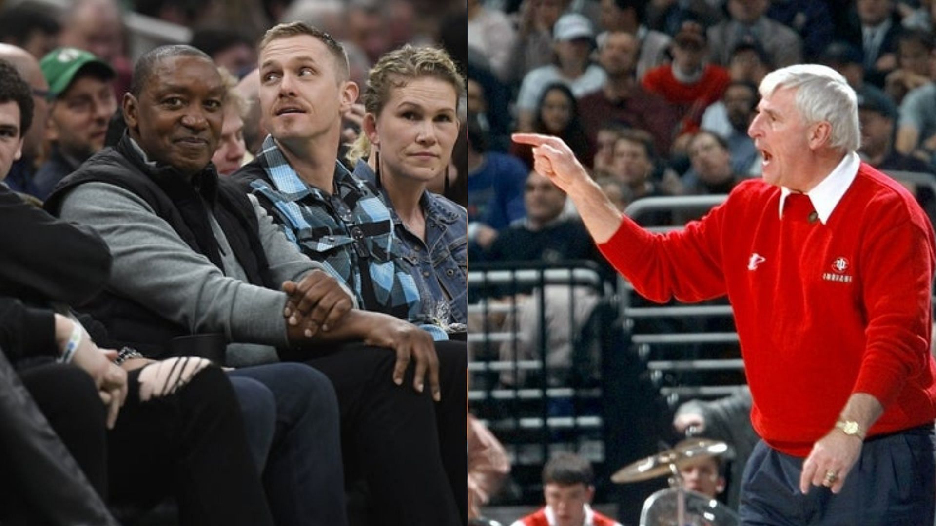 Indiana legend Isaiah Thomas and former coach Bob Knight