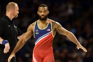 Jordan Burroughs during the US Olympic Wrestling Trials at the Bryce Jordan Center in State College, Pennsylvania. (Photo by Getty Images)