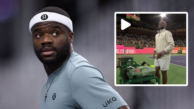 WATCH: Frances Tiafoe's unexpected act worries chair umpire as he fakes forgetting his rackets a day after fiasco