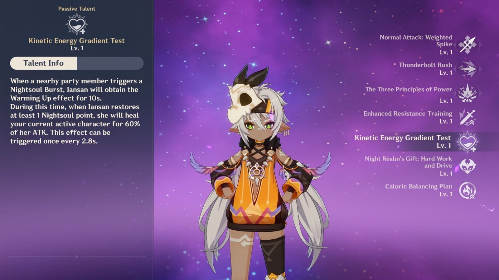 Iansan&#039;s healing ability (Image via HoYoverse)