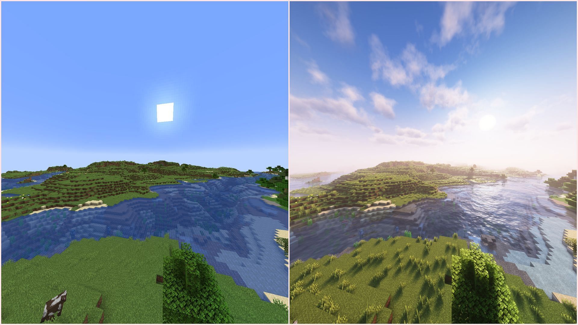 Shaders will look massively better than vanilla graphics. (Image via Sportskeeda Gaming/Mojang Studios)