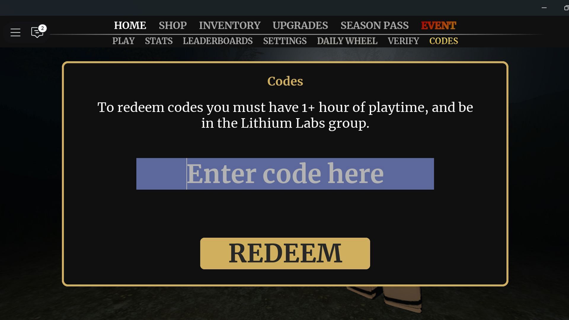 Cross-check each code before hitting Redeem (Image via Roblox)