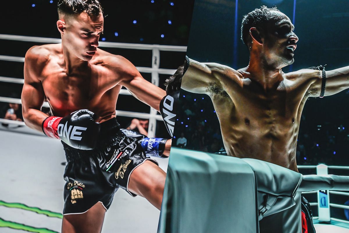 Jonathan Di Bella (left) and Sam-A Gaiyanghadao (right). [Photos from ONE Championship]