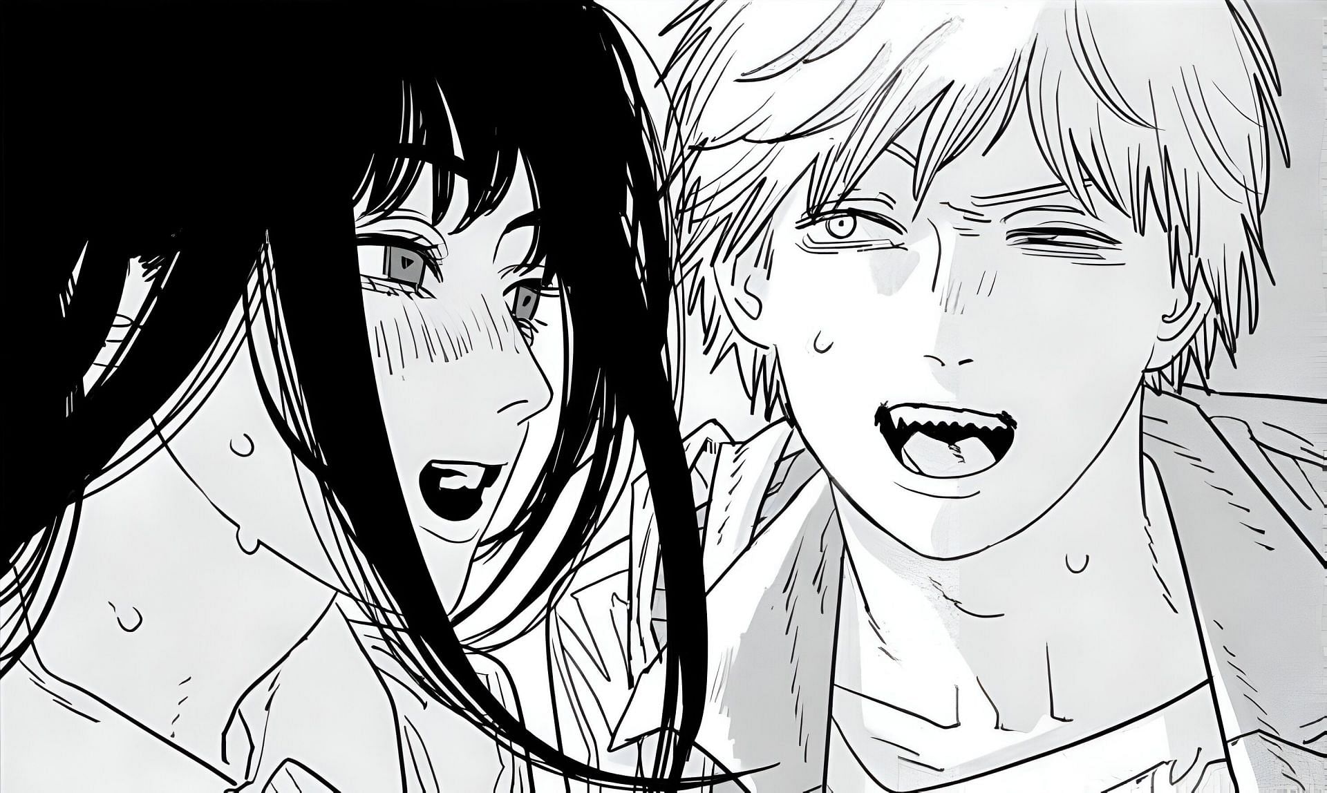 Asa and Denji as seen in the manga (Image via Shueisha)