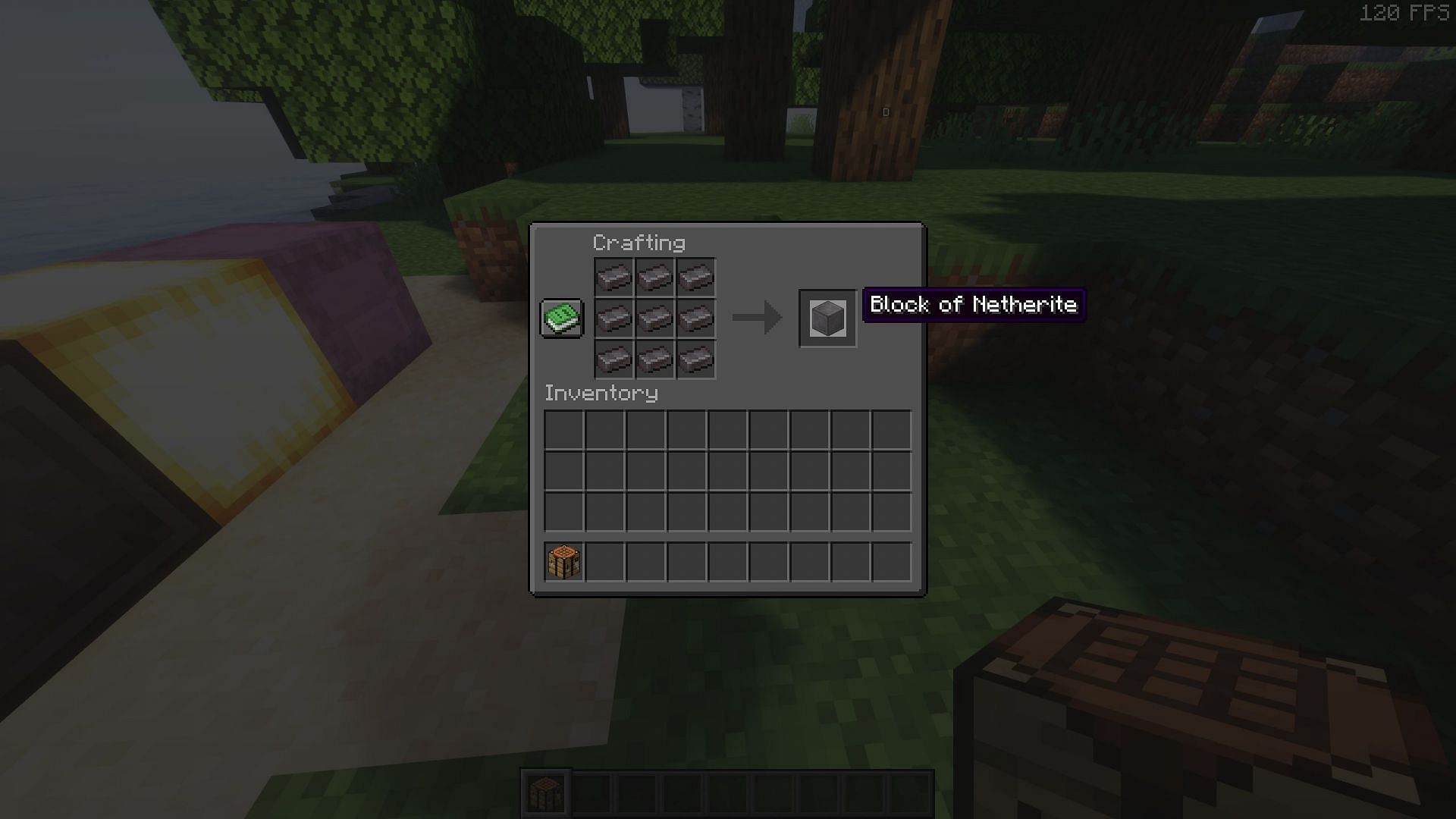 A block of netherite requires nine netherite ingots (Image via Sportskeeda Gaming/Mojang Studios)