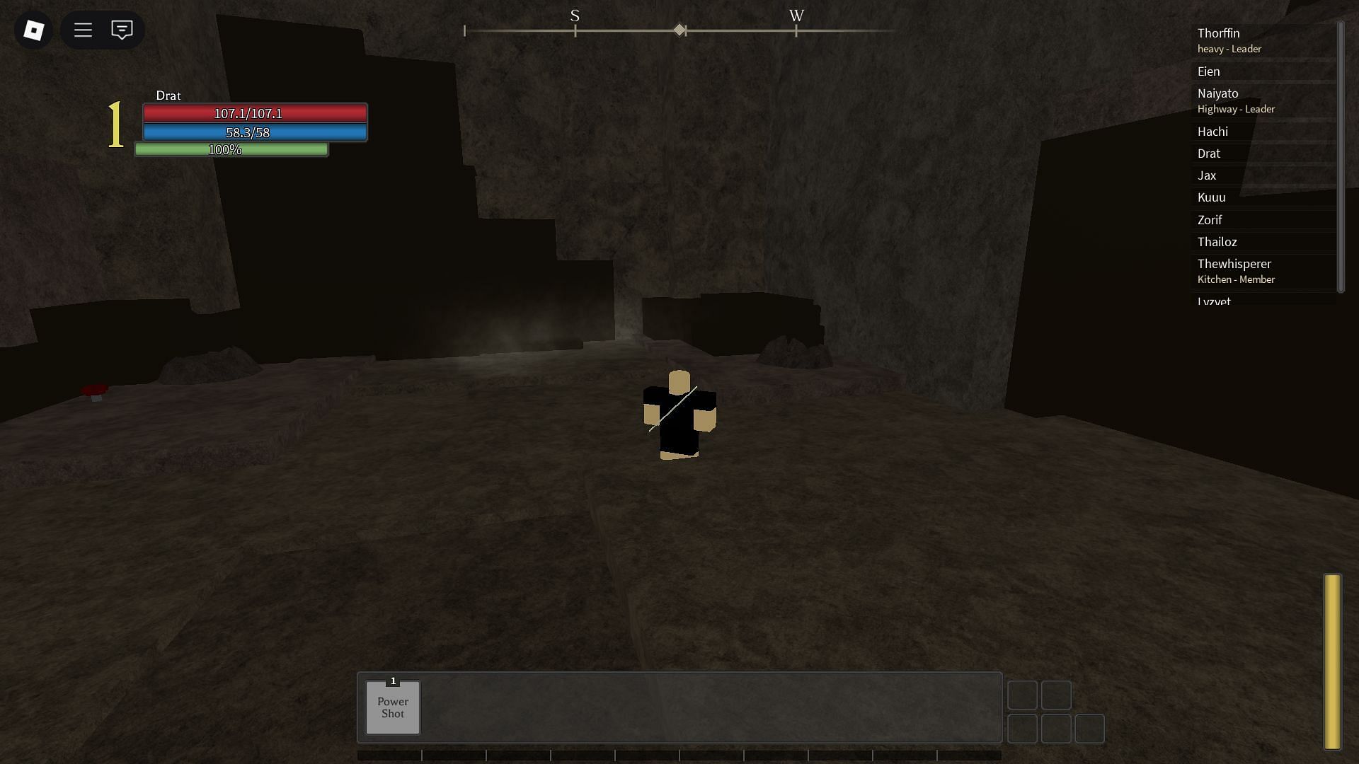 Exploring a cave (Image via Roblox)