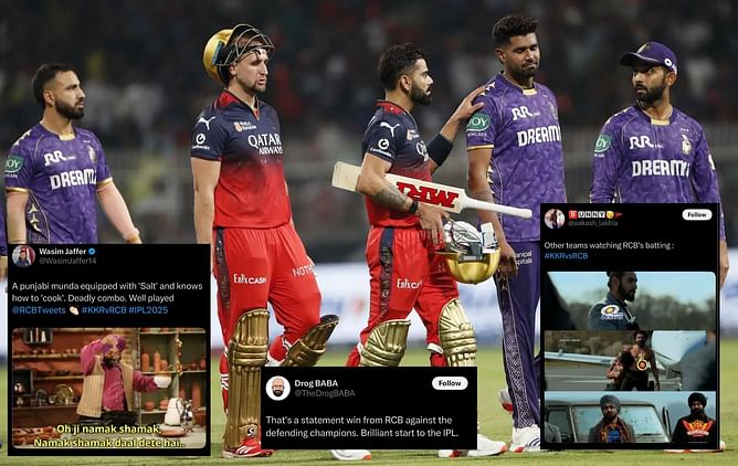 "A serious title contender" - Social media erupts as RCB claim thumping 7-wicket win over KKR in IPL 2025 opener