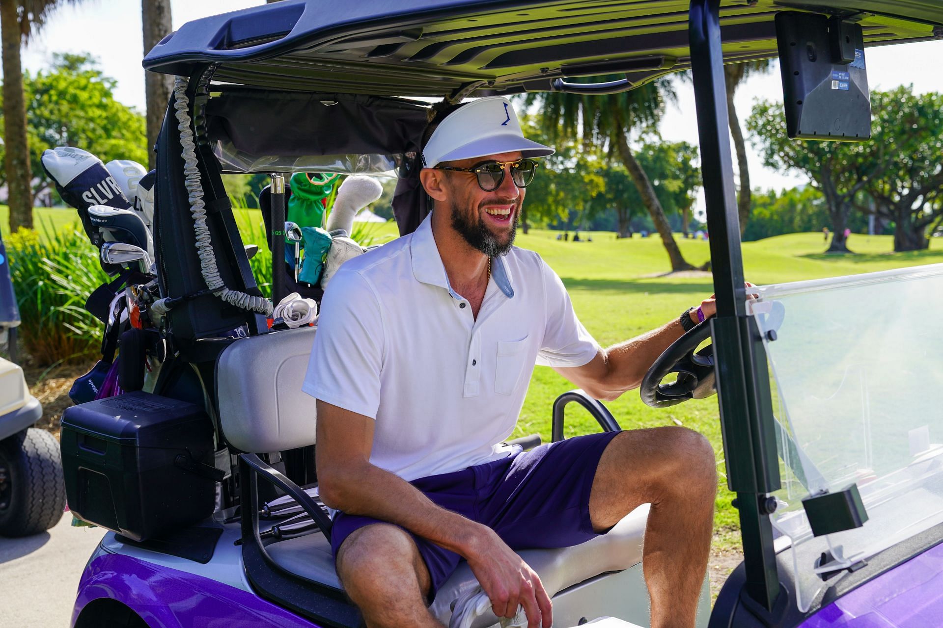 Michael Phelps at the We The Best Foundation x Jordan Golf Classic Celebrity Golf Tournament - Source: Getty