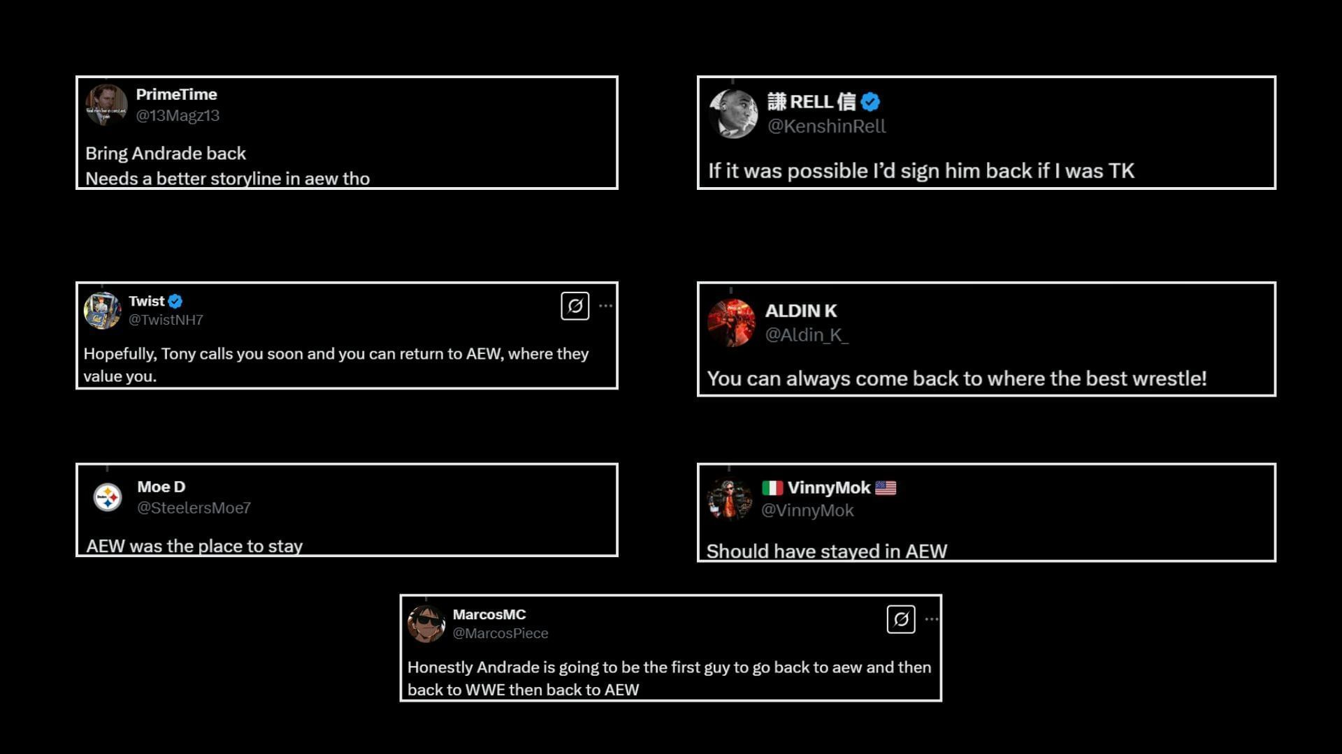 Fans want Andrade to go back to AEW