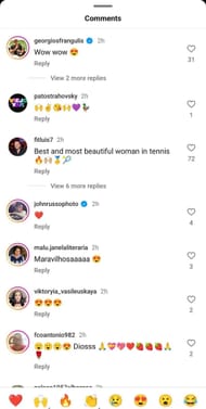 Aryna Sabalenka's Boyfriend Georgios reacts to the Belarusian's beachwear photoshoot, (Source: Instagram)