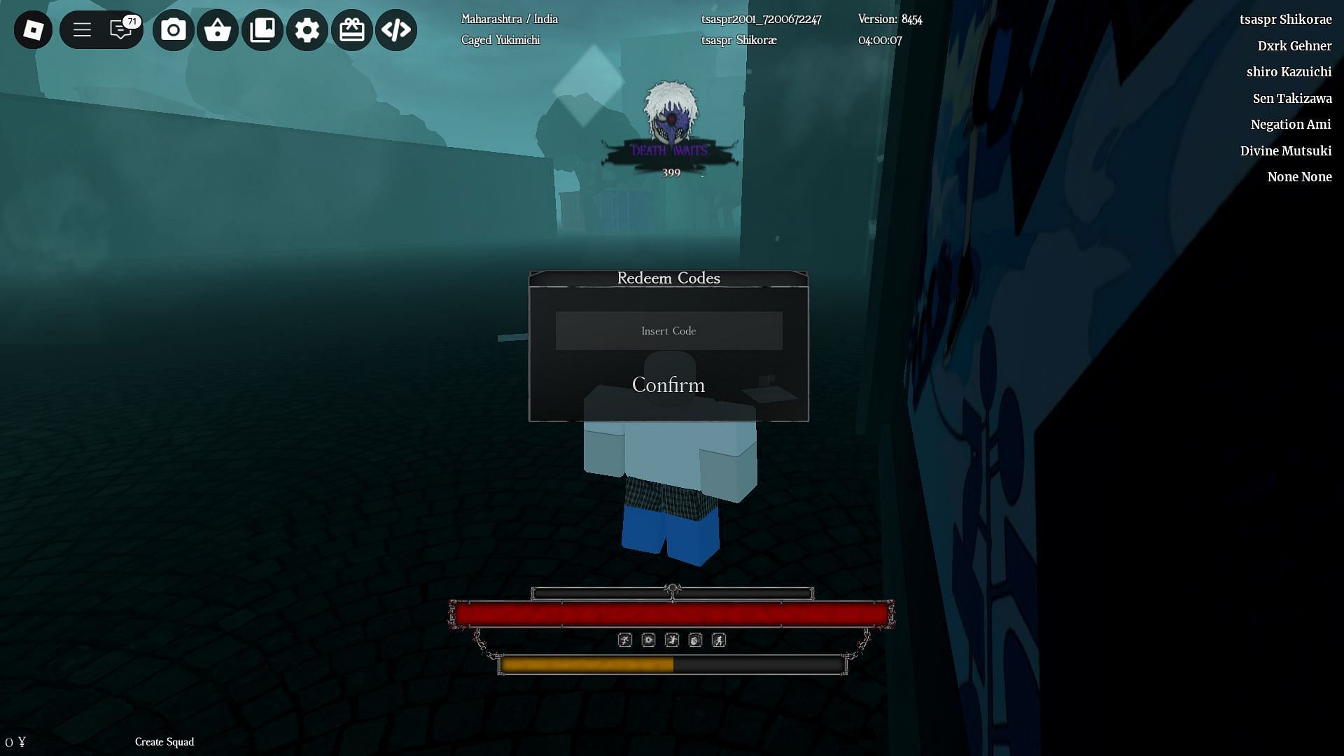 Code box in Ghoul://Re (Image via Roblox)