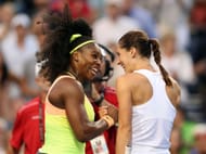 Serena Williams and Andrea Petkovic. (Source: Getty)