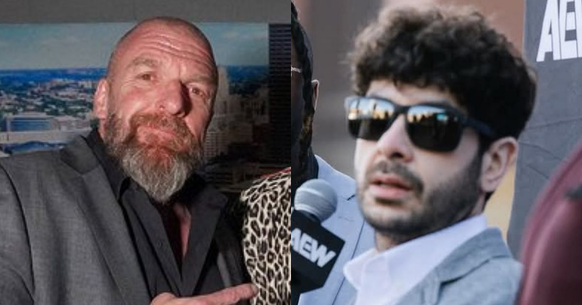 Triple H (left) and Tony Khan (right) [Source: HHH on X and Swerve Strickland on X]