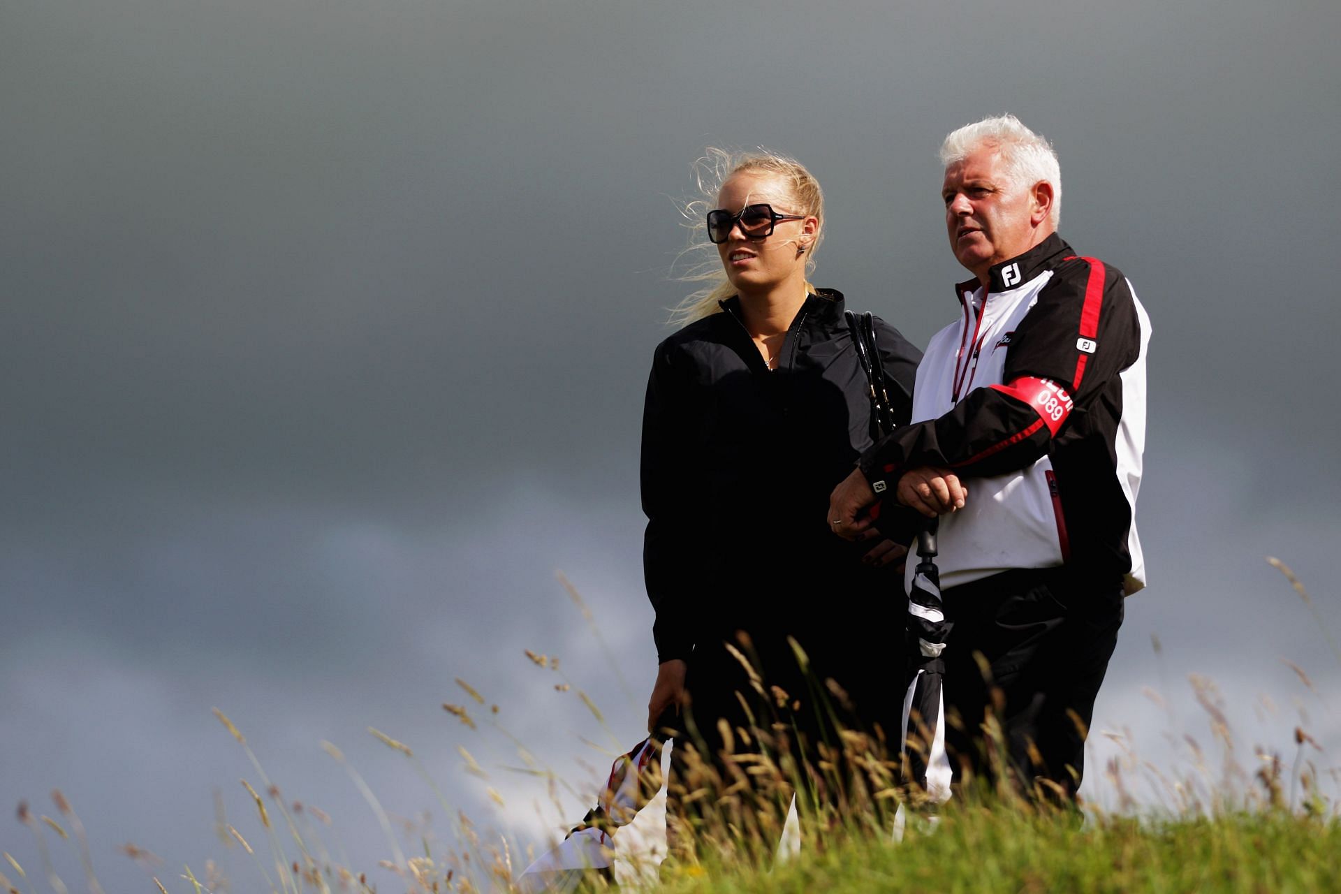 Caroline Wozniacki with her father Piotr Wozniacki in 2012. Image: Getty