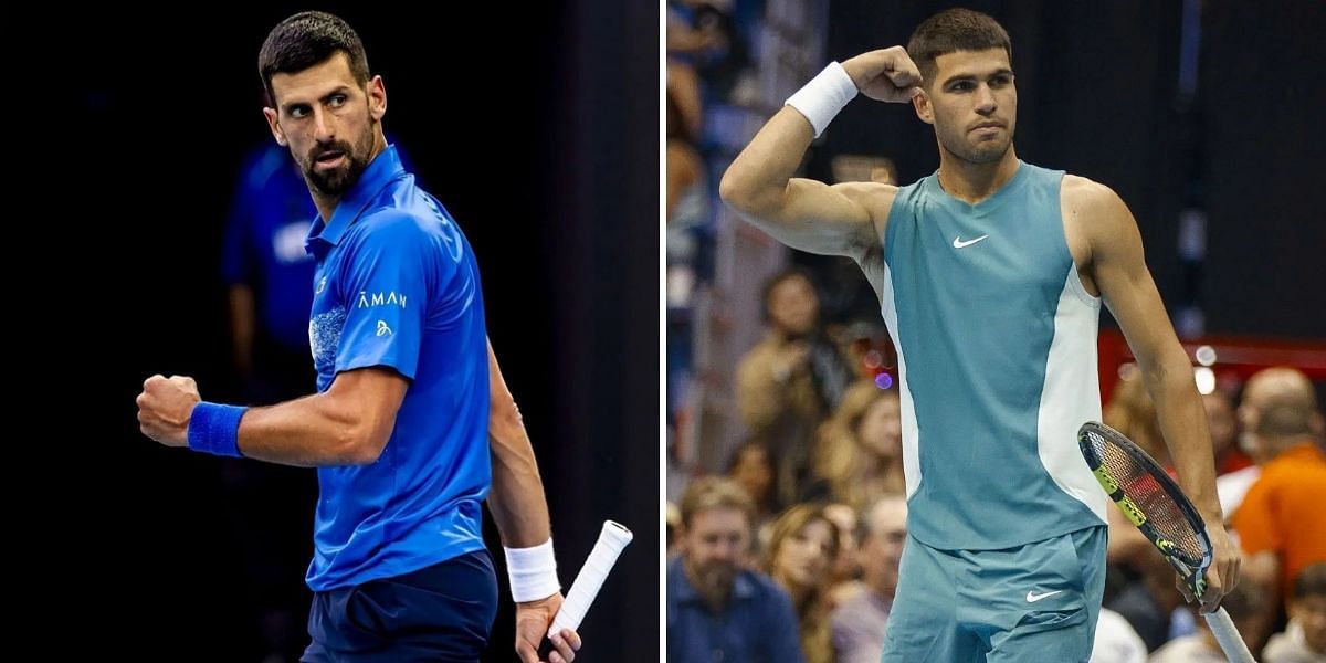 Djokovic (L), Alcaraz (R); Source: Getty