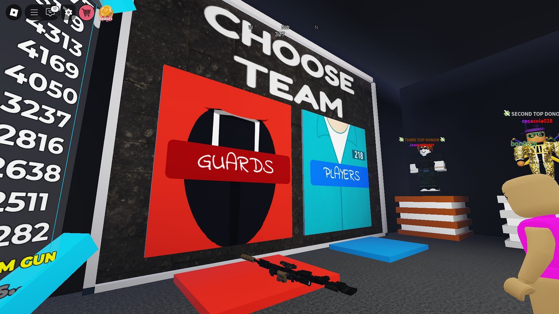 The two teams (Image via Roblox)