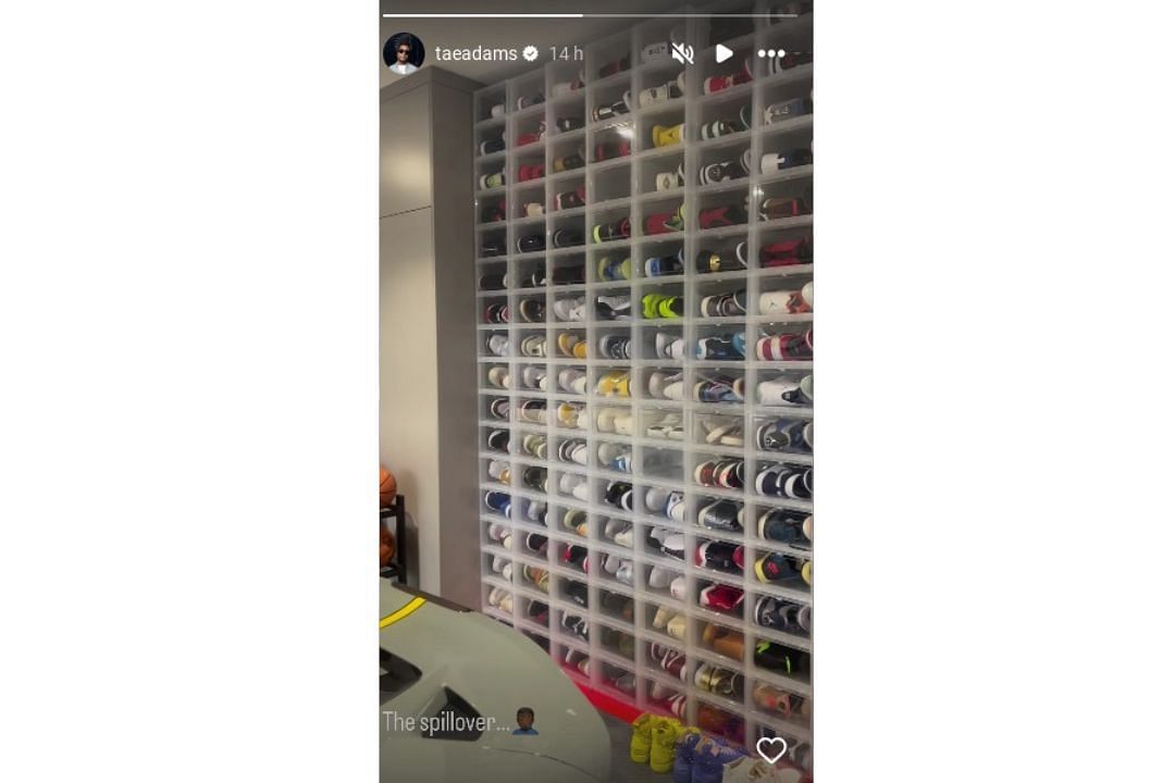 Davante Adams sends 2-word message while flexing insane sneaker collection (image credit: instagram/taeadams)