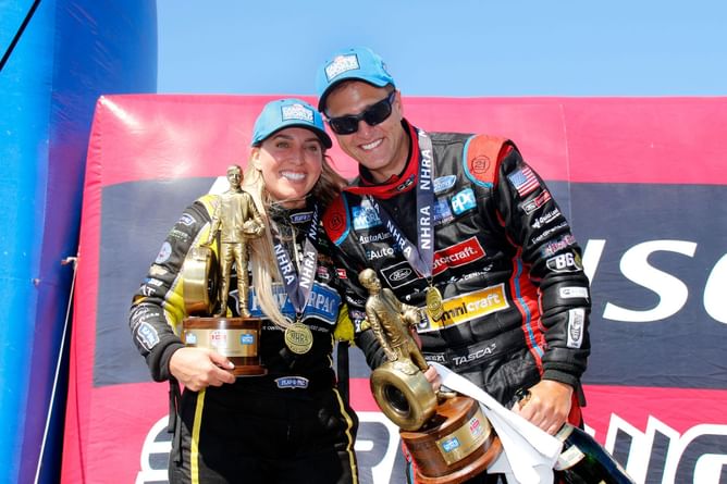NHRA veteran Bob Tasca III sends message to Brittany Force after record speed