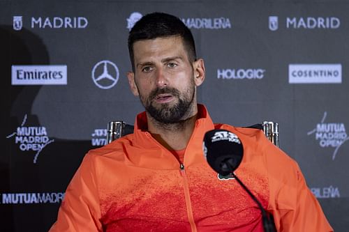 Novak Djokovic pictured at the 2025 Mutua Madrid Open | Image Source: Getty