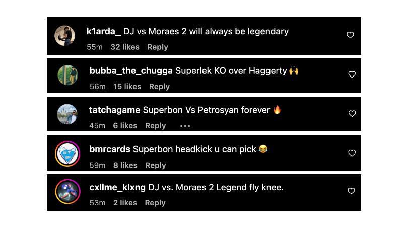 Screenshot of comments. [ONE Championship/Instagram]