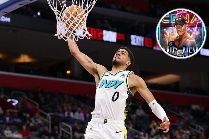 Tyrese Haliburton leaves 2-word reaction after John Cena scripts WrestleMania history