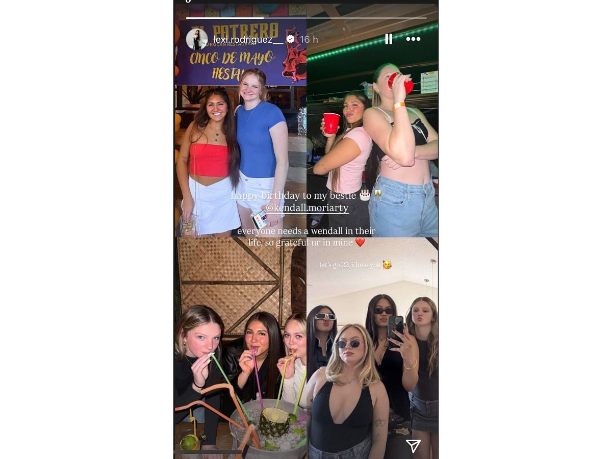 Lexi Rodriguez&rsquo;s Instagram story | IG/@lexi.rodriguez_