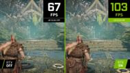 Performance difference of an Nvidia GPU with DLSS on and off (Image via Nvidia)