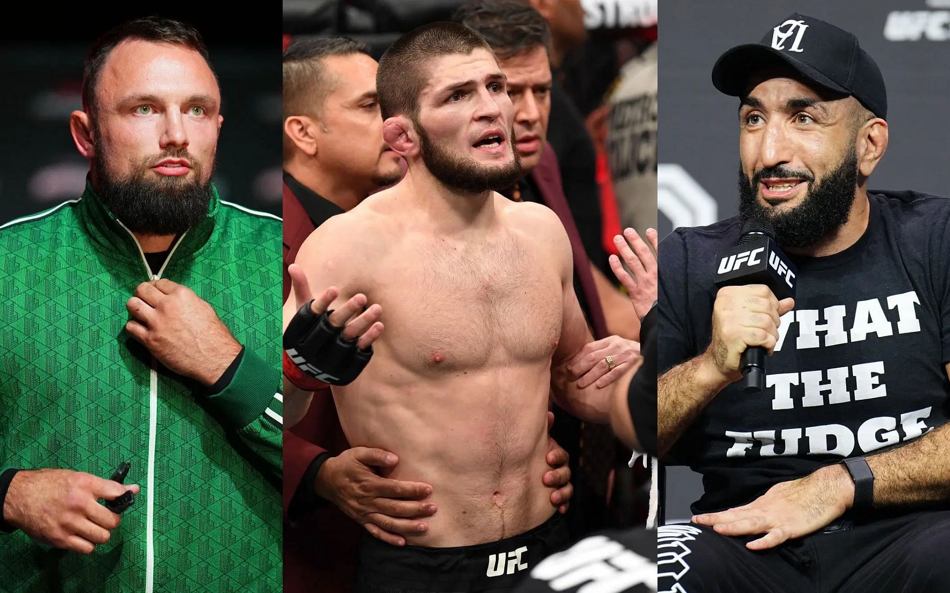 Belal Muhammad (right) uses Khabib Nurmagomedov