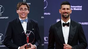 Mondo Duplantis reveals his world record plans to Novak Djokovic as he wins the 2025 Laureus Sportsman of the Year award
