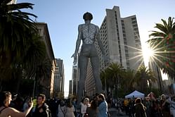 "Sounds like a bad episode of The Boys" — Internet reacts to workers entering the buttocks of 45-foot naked woman statue erected in San Francisco