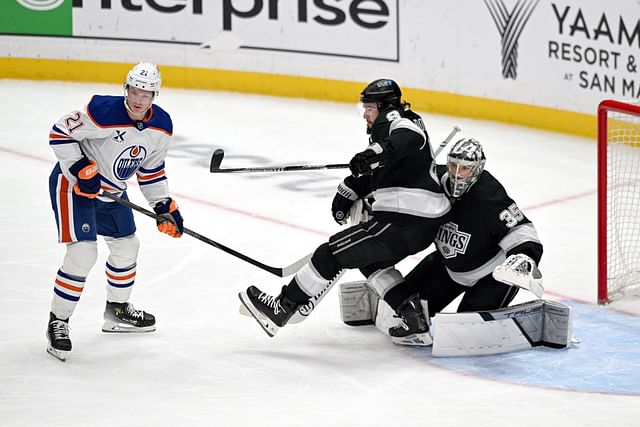 Trent Frederic and the Oilers will face the Los Angeles Kings in the first round of the playoffs (Source: Getty Images)