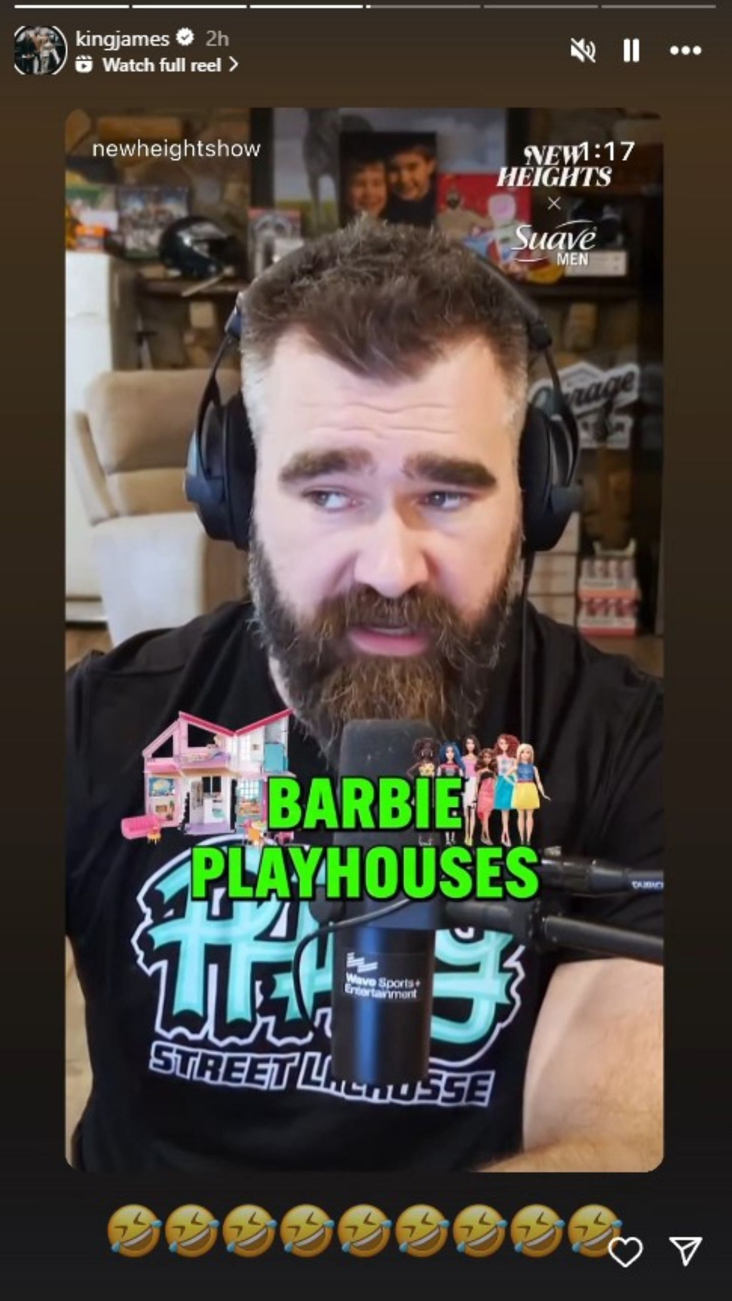 James reacts to the Kelce brothers.