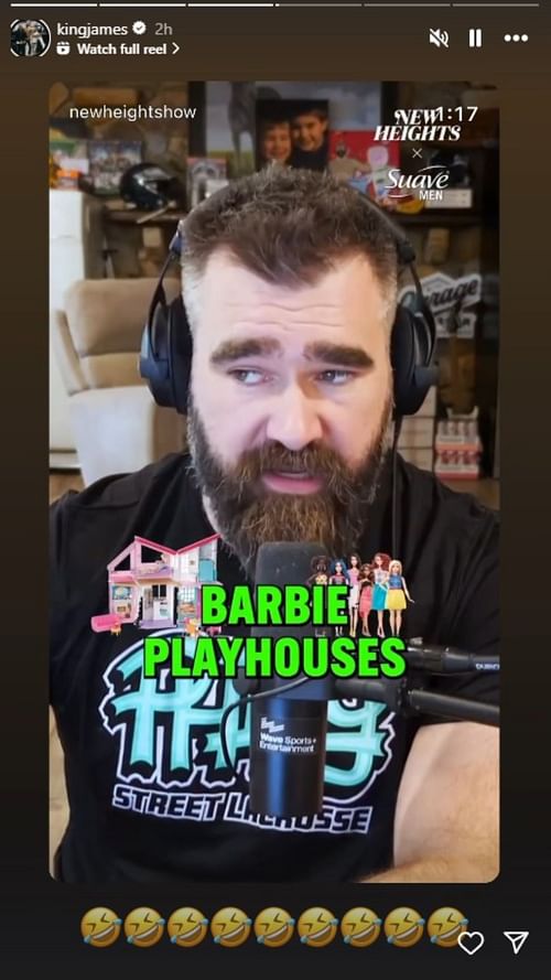 James reacts to the Kelce brothers.