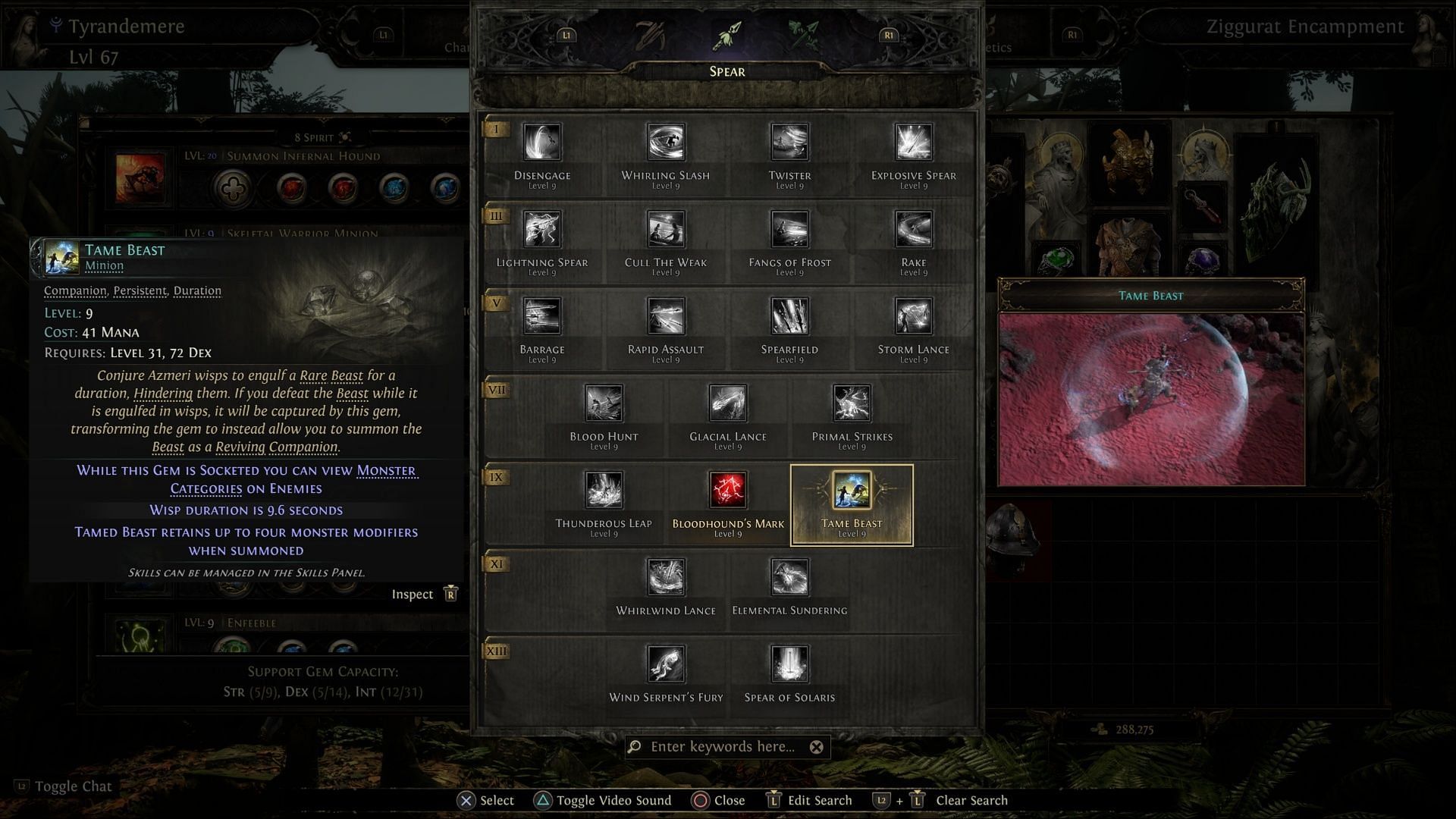 It&#039;s easy to use Tame Beast &mdash; just kill the enemy in time! (Image via Grinding Gear Games)