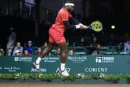 Frances Tiafoe in action at the U.S. Men's Clay Court Championship - Source: Getty