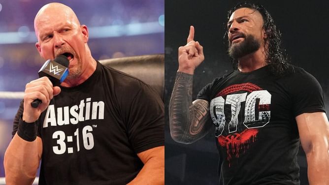WWE shares interaction between Roman Reigns and Steve Austin ahead of WrestleMania