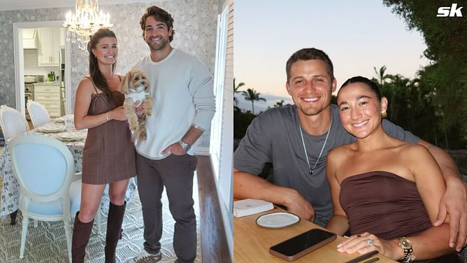 Corey Seager's wife Madisyn makes friendship known with Rangers' Josh Smith's spouse Claire at Wrigley Field