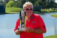 John Daly with his trophy at the Insperity Invitational 2017 - Source: Getty