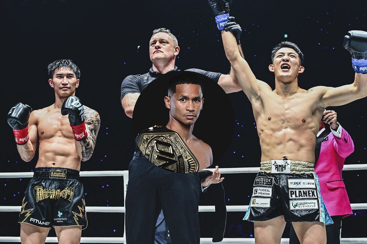 (From left) Tawanchai PK Saenchai, Superbon, and Masaaki Noiri.