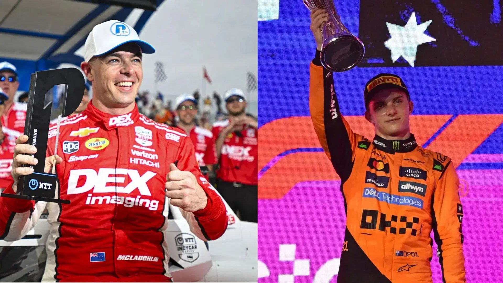Scott McLaughlin (L) and Oscar Piastri (R) | Images from Getty