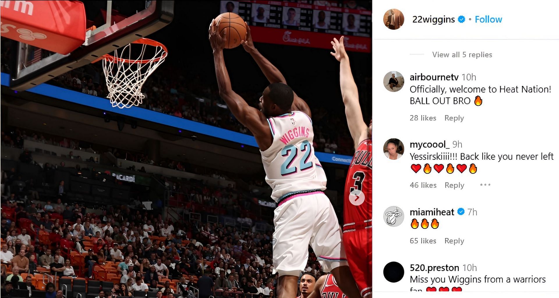 Credits: Instagram (@22wiggins)