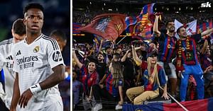 “Vinicius d*e” - Barcelona fans aim nasty chant at Real Madrid superstar ahead of Copa del Rey final as video surfaces