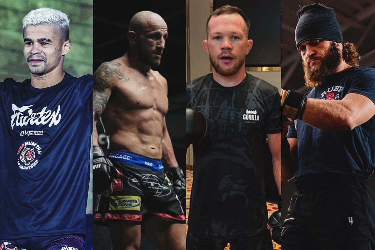 From left to right: Fabricio Andrade, Alexandre Volkanovski, Petr Yan, Rafael Fiziev 